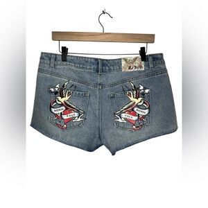 Ed Hardy Born Free Cut Off Shorts Size 30